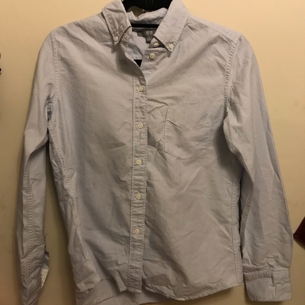 Uniqlo Light Blue Long-Sleeve Shirt (S)